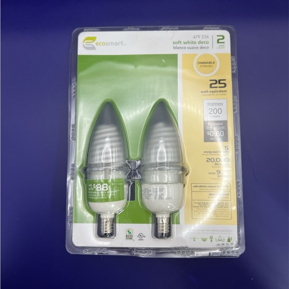 💡Ecosmart Dimmable Lightbulbs, 25w equivalent - Picture 1 of 5